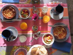 Možnosti snídaně pro hosty v ubytování L'Oustalet