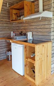 Virtuvė arba virtuvėlė apgyvendinimo įstaigoje Camping Klevas