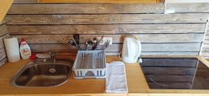 Kuchyň nebo kuchyňský kout v ubytování Camping Klevas