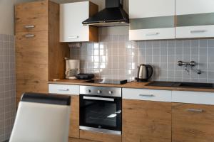 Kuchyň nebo kuchyňský kout v ubytování Apartments Prince
