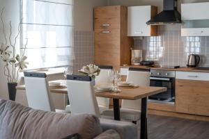 Kuchyň nebo kuchyňský kout v ubytování Apartments Prince