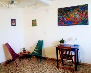 Istumisnurk majutusasutuses Hostel Candelaria