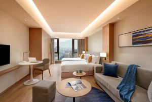 Istumisnurk majutusasutuses Shama Serviced Apartments Zijingang Hangzhou - Zijingang Campus Zhejiang University, Subway Line2&5 Sanba Station