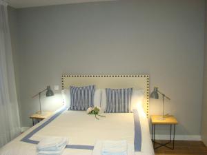 Cama o camas de una habitación en Alquiler Estudios Centricos Santander