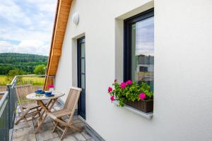Balkón nebo terasa v ubytování Apartmány Jedovary