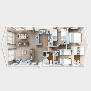 a rendering of a floor plan of a apartment at Home Farm Park in Burgh le Marsh