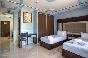 Ένα ή περισσότερα κρεβάτια σε δωμάτιο στο Hotel Jibal Chaouen