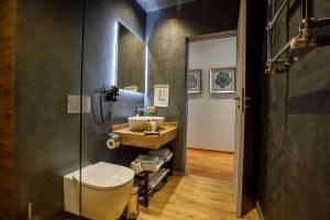 uma casa de banho com um WC e um lavatório em Casa Hrisicos em Constança