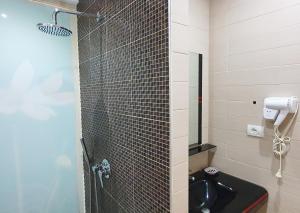 Koupelna v ubytování Hotel Kamomil