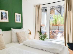 Łóżko lub łóżka w pokoju w obiekcie Boutique Design-Apartments Vienna