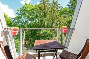 Balkón alebo terasa v ubytovaní Comfort Apartments Dolny Sopot
