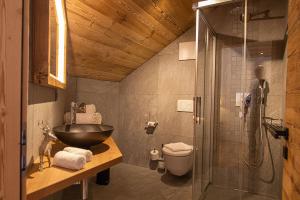 Koupelna v ubytování Le Vieux Chalet + 24 fotografií