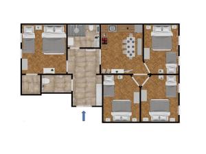 布拉格的住宿－萊格洛瓦城市中心公寓，房屋平面图