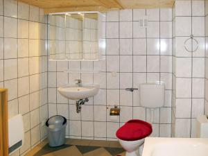a bathroom with a toilet and a sink at Apartment Old Hüsung - MUZ321 by Interhome in Mirow