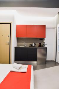 Kuchyň nebo kuchyňský kout v ubytování CentraL44 YoLo Casual Suite