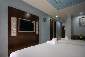 Ένα ή περισσότερα κρεβάτια σε δωμάτιο στο Hotel Jibal Chaouen