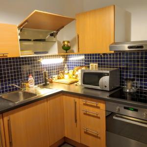Kuchyň nebo kuchyňský kout v ubytování Apartment Sense of Zizkov