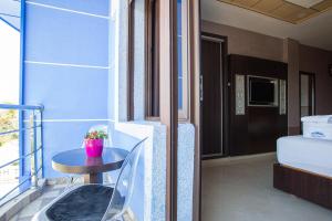 Ένα ή περισσότερα κρεβάτια σε δωμάτιο στο Hotel Jibal Chaouen