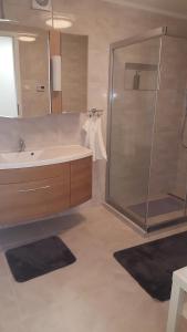 Kúpeľňa v ubytovaní Orhidea Szuterén Apartman