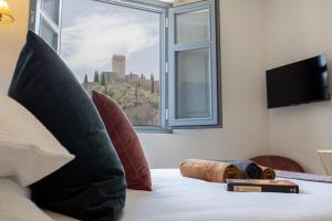 Televízia a/alebo spoločenská miestnosť v ubytovaní INOLVIDABLES VISTAS a LA ALHAMBRA,