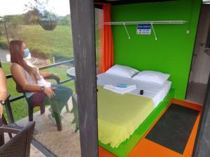 Glamping - Calochorno的阳台或露台