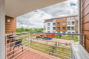 Balkón alebo terasa v ubytovaní Apartamenty Sun & Snow Residence II Jastrzębia Góra - plac zabaw, blisko plaży, wysoki standard