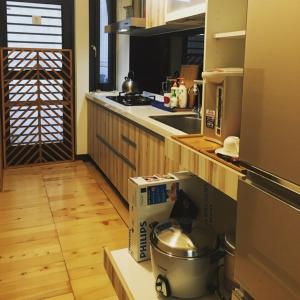 黑琵軼棧湖濱旅宿 K&B Happy Hostel 주방 또는 간이 주방