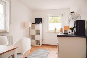 Kuchyň nebo kuchyňský kout v ubytování Haus am Zabelstein
