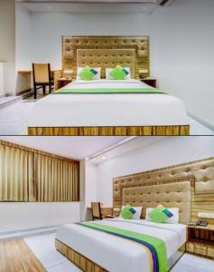Hotel BKC Garden - Near US Embassy Bkc Mumbai tesisinde bir odada yatak veya yataklar