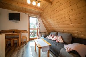 Televízia a/alebo spoločenská miestnosť v ubytovaní Apartament Stary Mlyn