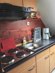 Küche/Küchenzeile in der Unterkunft Ferienwohnungen im Gästehaus Sieberns