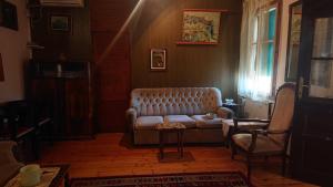 a living room with a couch and a chair at Garičkina kuća in Pirot