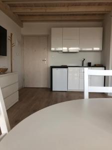 Kuchyň nebo kuchyňský kout v ubytování Morskie Wzgórze Apartamenty