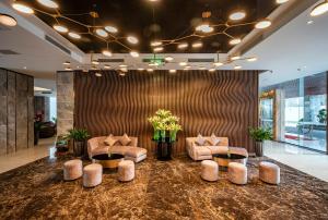 The lobby or reception area at Muong Thanh Luxury Saigon Hotel
