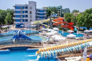 a water park with a water slide and slides at Kuban Resort & Aquapark - All Inclusive in Sunny Beach