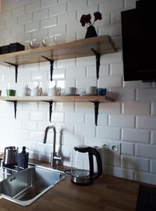 A kitchen or kitchenette at Apartamenty Garbary Loft