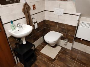 Koupelna v ubytování Sklep u Čejků