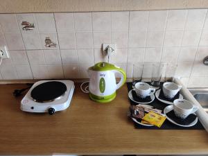 Coffee and tea making facilities at Kalypso studio Resorts