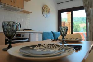 Kuchyň nebo kuchyňský kout v ubytování Pagiatakis Suites