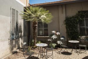 A garden outside Hotel Amico