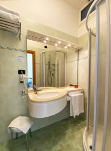 Koupelna v ubytování Hotel Levante