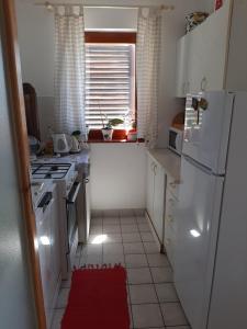 Kuchyň nebo kuchyňský kout v ubytování Apartman Ada