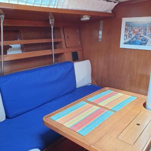 a couch in the back of a boat at Bed & Boat Holiday in La Spezia