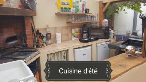 Kjøkken eller kjøkkenkrok på La cabane