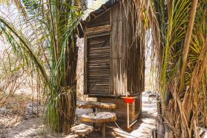 Jardí fora de New Ruins Off-The-Grid SuperAdobe Domes with Pool