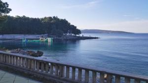 a view of a body of water with a pier at Seaside apartment in Krk +11 photos