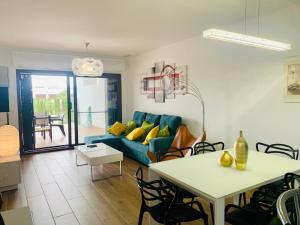 A seating area at Rosa Chenz