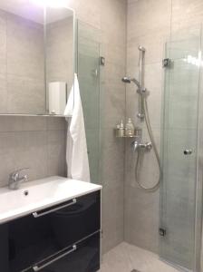 Koupelna v ubytování Appartement Planaiblick
