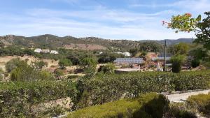 a view of a farm with a solarium and mountains at Alagoas Park in Loulé
