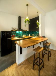 Kuchyňa alebo kuchynka v ubytovaní PRZEPIĘKNY APARTAMENT w sercu Starego Miasta